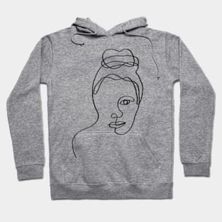 Women with braid abstract one art Hoodie